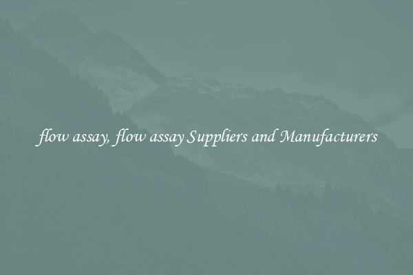 flow assay, flow assay Suppliers and Manufacturers