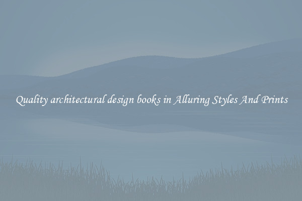 Quality architectural design books in Alluring Styles And Prints