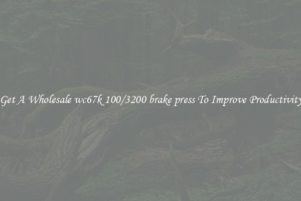 Get A Wholesale wc67k 100/3200 brake press To Improve Productivity