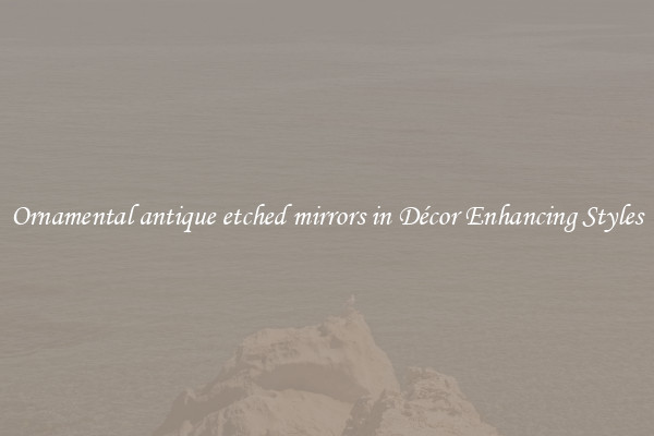 Ornamental antique etched mirrors in Décor Enhancing Styles